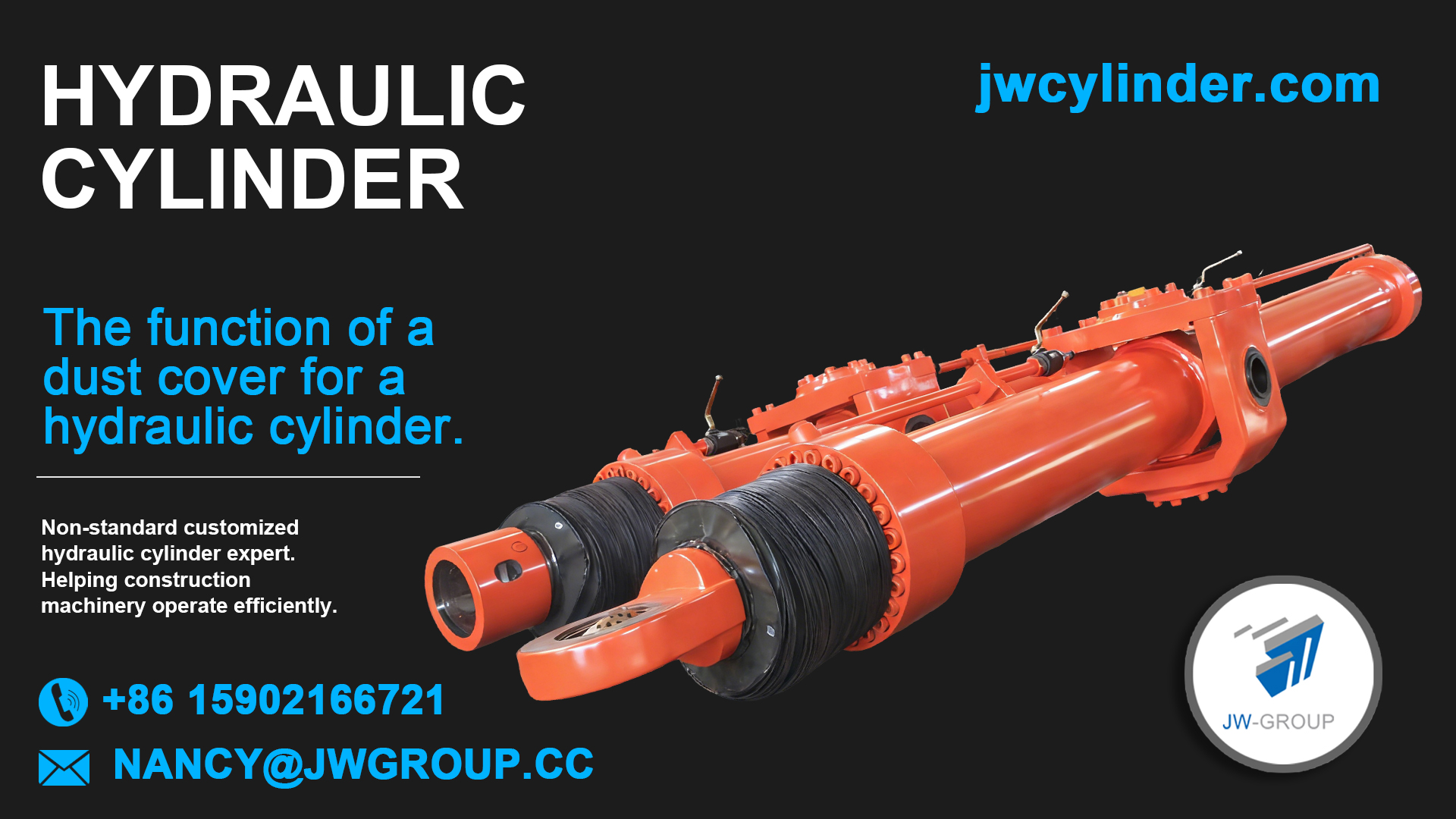 What is the function of a dust cover for a hydraulic cylinder