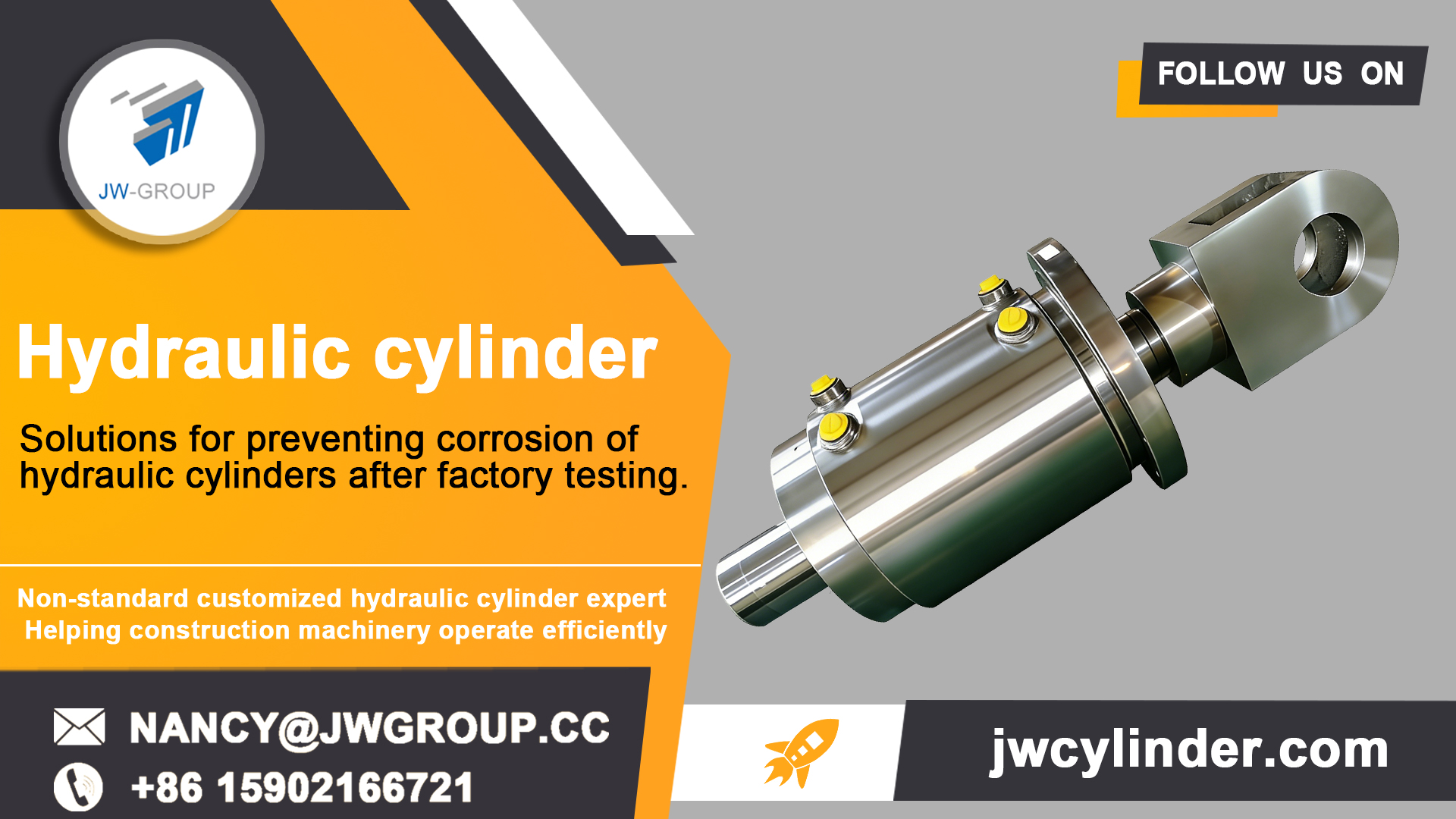 What are solutions for preventing corrosion of hydraulic cylinders after factory testing